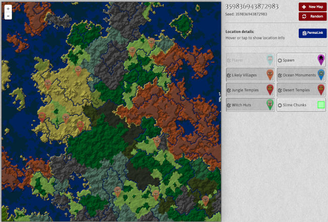 Minecraftスポーン地点にメサが近いマップのシード値100個 コマンドの達人