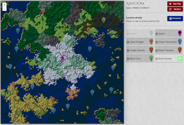 Minecraftキノコ島と氷雪が近いマップのシード値 コマンドの達人